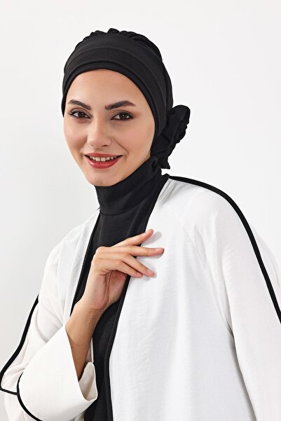 Aisha's Design Aerobin Fabric Ready-Made Turban, Ht-92, Black