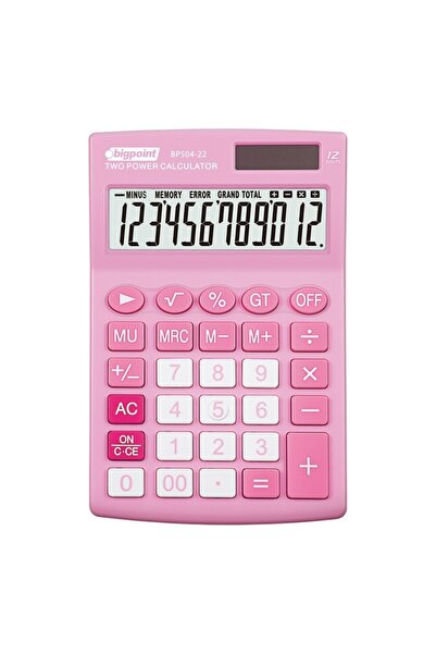 Bigpoint Bp504-22 Hesap Makinesi 12 Hane Pembe