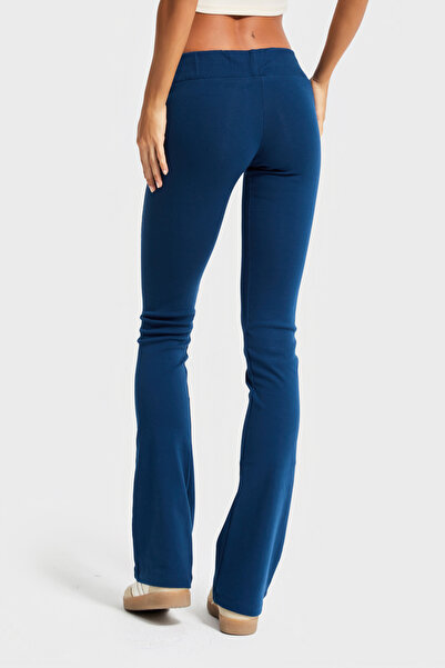 its basic Жіночі штани Indigo Color s5-53 Slim Fit Супер еластична тканина Flare Fit