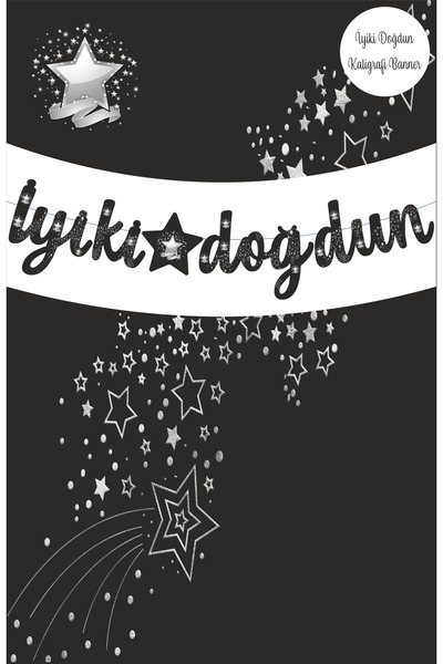 BatıDoğu Καλλιγραφικό πανό με θέμα το ασημένιο αστέρι για την ημέρα της γενεθλίων