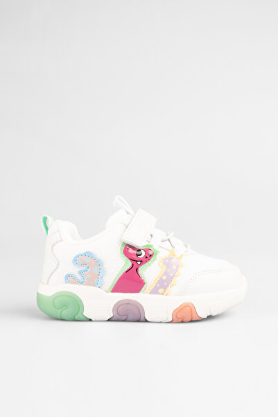 Vicco Number Işıklı Kız Okul Öncesi Beyaz/mint Yeşil Spor Ayakkabı