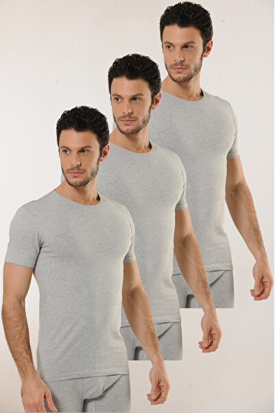 MODA 3-Pack Cotton Gray Men's T-Shirt Singlet Casual and Comfortable