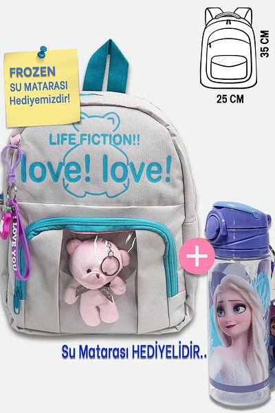 welissa Kindergarten Nursery Backpack School Bag + Frozen Water Bottle Water Bottle Gift