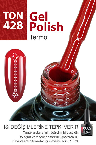 Wula Nailsoul Nailsoul Thermo Gel Polish 428 Blood Red, Kırmızı Isıya Duyarlı...