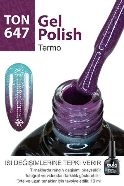 Wula Nailsoul Kalıcı Oje Nailsoul Termo Simli 10ml Ton 647
