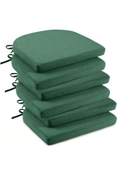METİNEV Oval Chair Cushion Four Pieces