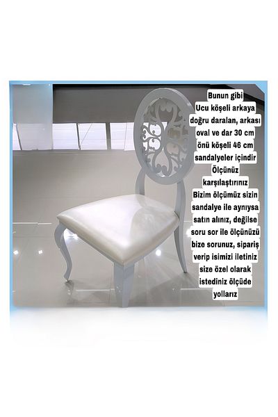 METİNEV Oval Chair Cushion Four Pieces