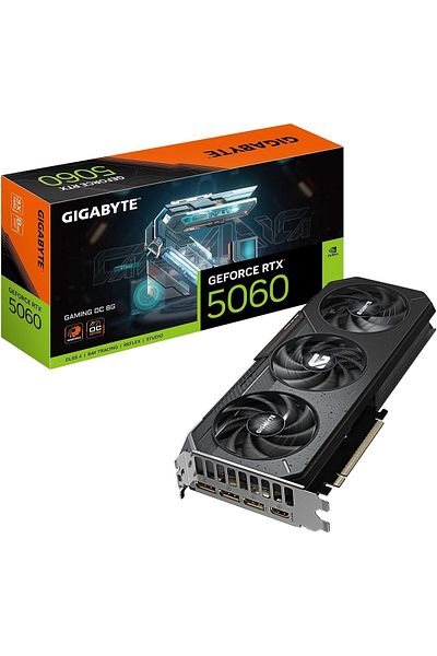 Gigabyte بطاقة رسومات GeForce RTX 5060 Gaming OC 8G Graphics Card, 8GB 128-bit GDDR7, PCIe 5.0