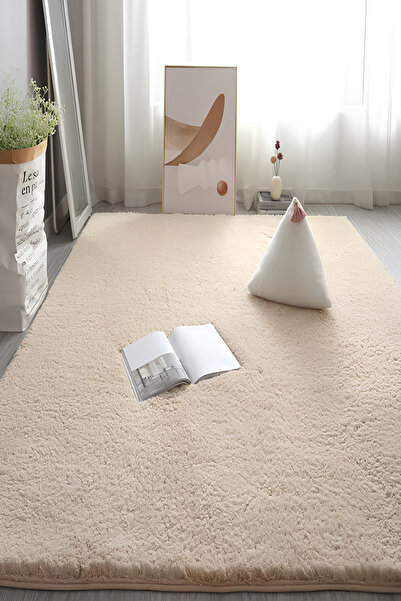 KEVLİNE SOFT DECOR Pufyy Yumuşak Dokulu Tüylü Makinede Yıkanabilir Kaymaz Tab...