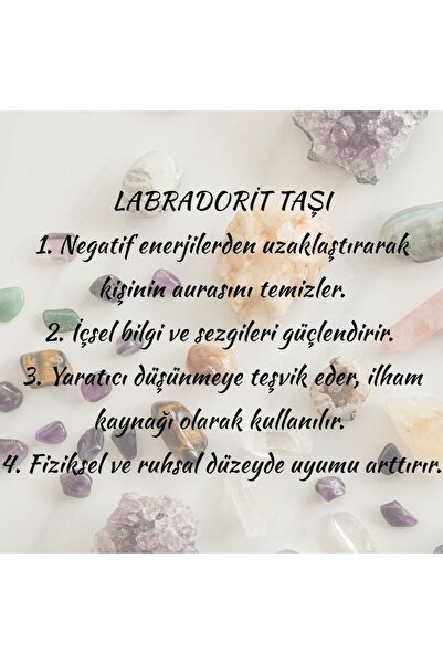 HANDOFBADE DOĞAL TAŞ LABRADORİT KÜPE