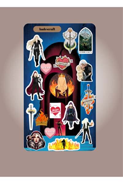 badescraft Cam Şato Serisi Sticker Set- Throne Of Glass Sticker- Etiket- Ajan...