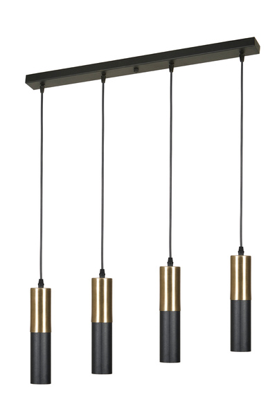 Bozyaka Aydınlatma Arya 4'lü Dekoratif Sıralı Sarkıt Siyah & Eskitme Kaplama Avize (GÜN IŞIĞI LED AMPUL DAHİLDİR...)