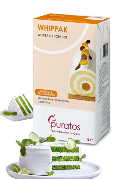 Global Puratos Whippak Şekerli Sıvı Krem Şanti 1 Lt x 12 Adet
