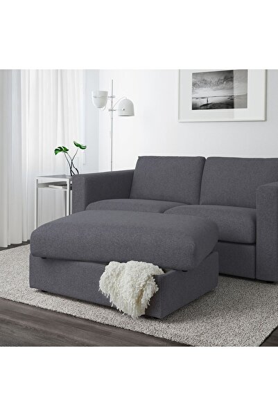 IKEA Saklama Gözlü Puf, Ayak Uzatma Taburesi, Yükseklik: 48 cm  Uzunluk: 98 c...