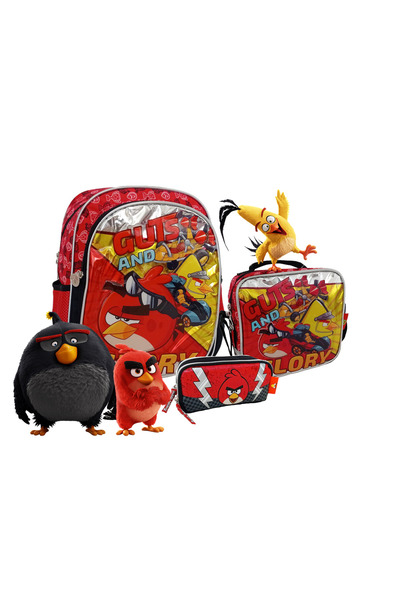 Hakan Çanta Angry Birds Okul Çantası Beslenme Çantası Kalemlik 3'lü Set