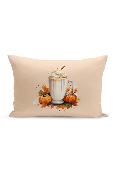 Bertille Home Autumn Series Double Sided Digital Printed Throw Pillow Cover (Halloween Autumn Cushion Cover)