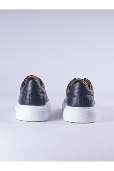 HALAS Orijinal Deri Lacivert Günlük Erkek Ayakkabısı