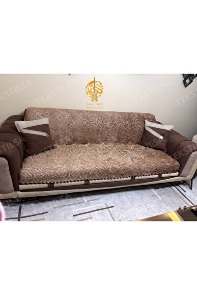 Tekstilsa Sponge Sofa Cover 210*170 cm 1 Piece Jacquard New Fashion Capicino Color