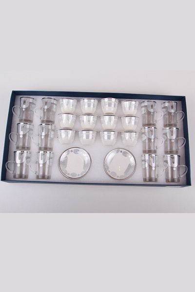 Generic طقم فناجيل قهوة وكاسات شاي