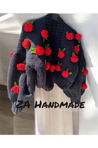 Butik Zahandmade Rose Cardigan