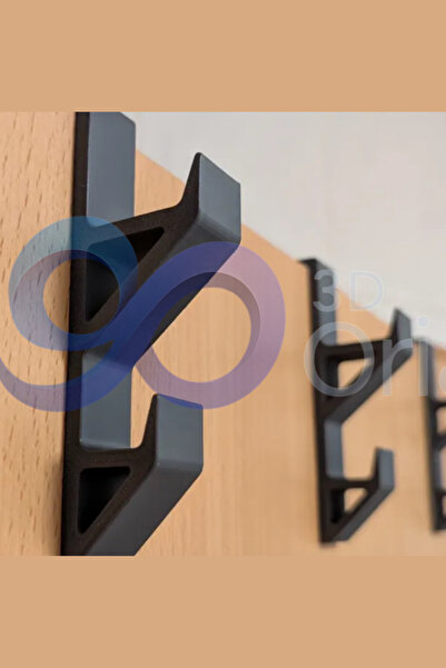 3DOria Tüm Ev Içi Kapılar Için Uygun Kapı Arkası Askılık, Zarif/sade Ve Şık Askı 1 Adet