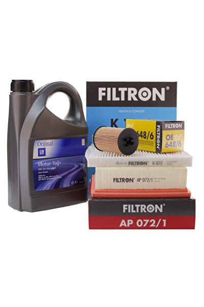 Filtron Opel Corsa D 1.2/ 1.4 Benzinli Motor Bakım Seti Gm 5w30 4 Lt Yağlı 20...