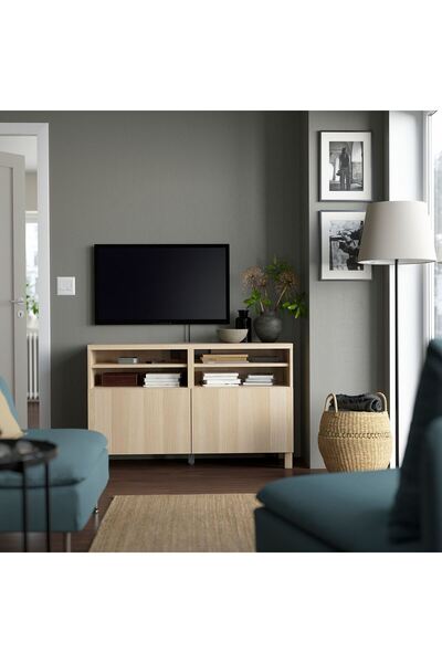 IKEA TV Sehpası, Genişlik: 120 cm  Derinlik: 42 cm  Yükseklik: 74 cm