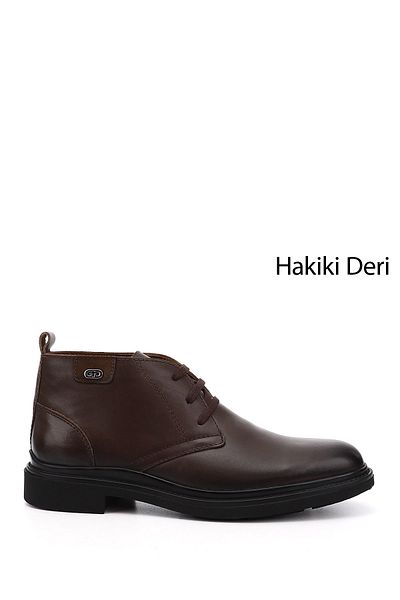 GÖNDERİ(R) Men's Brown Antique Lace-Up Genuine Leather Classic Boots