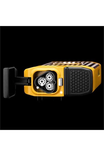 Genel Markalar 3 Jet Torch Alevli Sarı Puro Çakmağı Kesicili - CCM0650