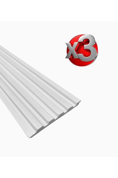Fusion Decor Riflaj decorativ alb polimer dur vopsibil, lavabil,12x290cm, FDE102