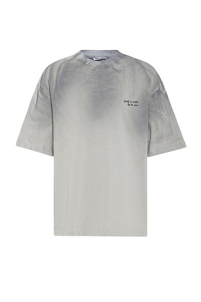 VAMOSCLO Washed Oversize T-Shirt with Writing Detail Gray