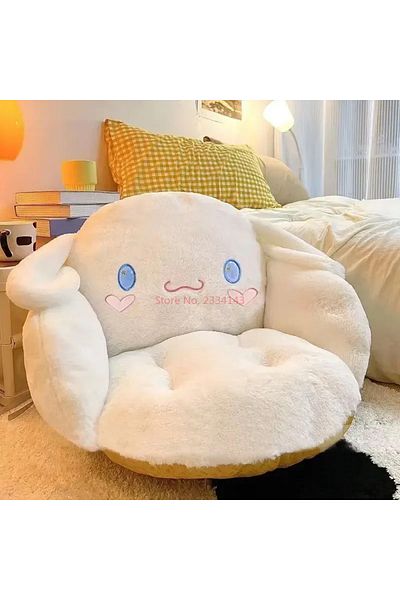 SANRIO Cinnamoroll 55X45cm Cinnamoroll Big Size Cute Plush Half Surrounded Black Kuromi Cushion Back