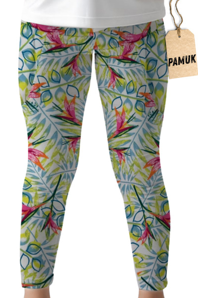 Dolce Destino جوارب طويلة للأطفال - جوارب طويلة قطنية ليكرا موسمية بنمط زنبق ...