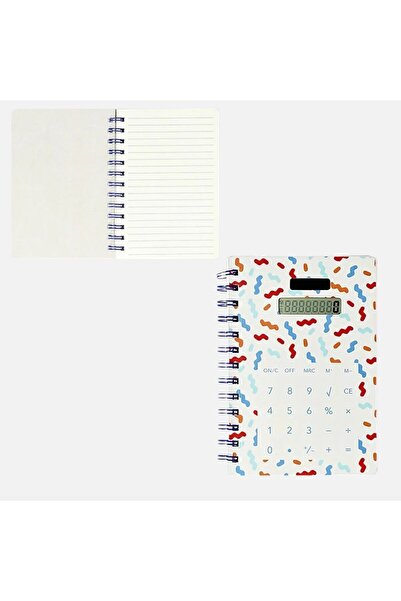 Flying Tiger Copenhagen Konfeti Desenli Hesap Makineli Spiralli Defter