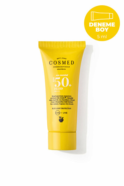 COSMED Sun Essential Fluid SPF 50 Tüm Cilt Tipleri için Yüz Güneş Kremi Yeni Nesil Filtreler 5 ml