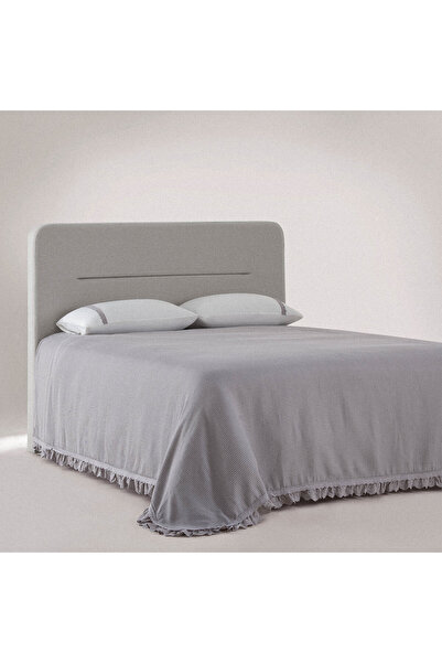 Ecocotton Alessa Double Pique Set 100% Organic Cotton Jacquard Gray 220x240 Cm