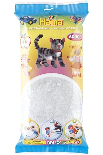Hama Midi Beads 6,000 - Transparent
