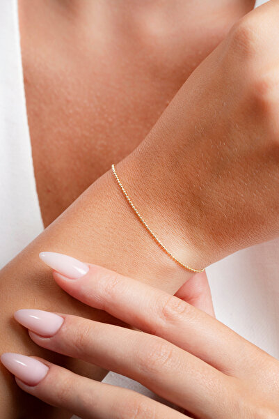 Elika Silver 925 Ayar Gümüş Zarif İnce Toplu Bileklik