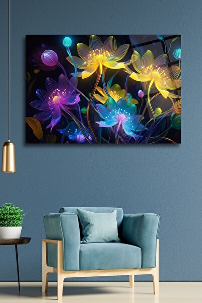 HMDS CONCEPT Flori care strălucesc pictură pe sticlă 84