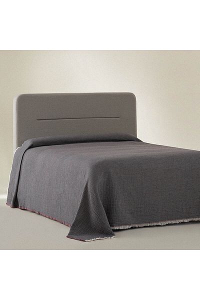 Ecocotton Muna Double Bedspread 100% Organic Cotton Inject Claret Red-Anthracite 240X260 cm