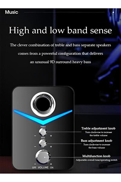 fun zone مجموعة مكبر صوت للكمبيوتر، مكبر صوت سطح المكتب المنزلي، مكونة من ثلاث قطع