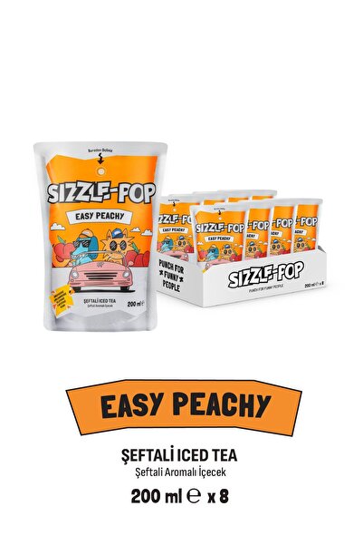 SIZZLE-POP EASY PEACHY ŞEFTALİ SOĞUK ÇAY 200 ML X 8 ADET