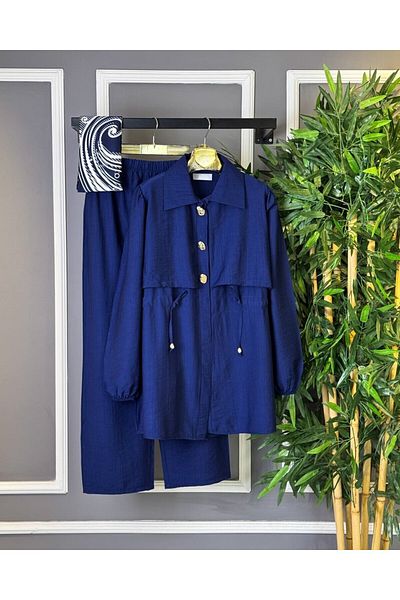 bergibo New Season Duru Double Suit - Shirt Pants Women's Bottom Top Suit Strawberry Fabric