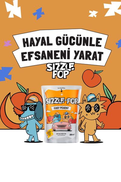 SIZZLE-POP EASY PEACHY ŞEFTALİ SOĞUK ÇAY 200 ML X 8 ADET