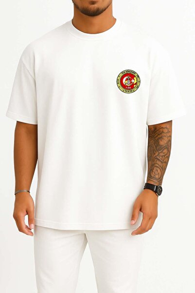 Bahriyeli Collection Oversize Tcg Gökçeada F-494 Unisex T-Shirt with Pocket a...