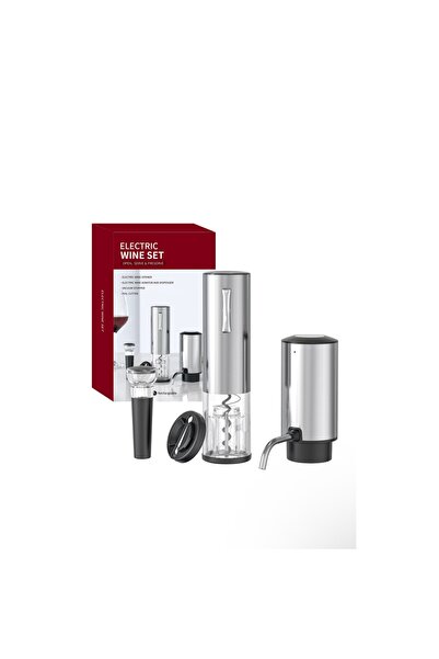 KASEVY Set Desfacator de Vin, Kit din 4 Piese, Tirbuson Electric