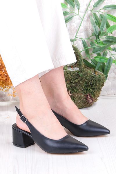 fort 110-420 Fls Open Back Thick Heel Classic Women's Shoes