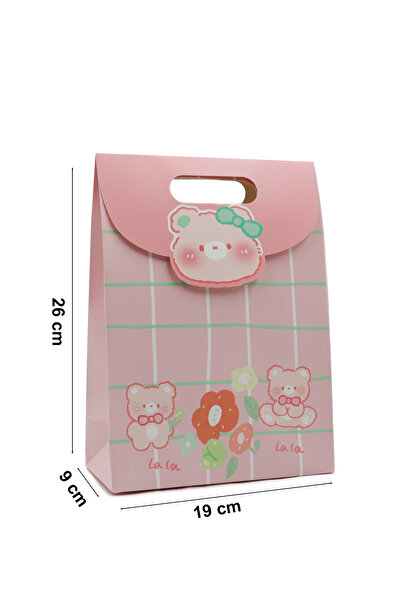 repro design 19x26 Sevimli Zarf Model Karton Hediye Çantası Cırtlı Doğum Günü Parti Çantası 1 Adet Model 10