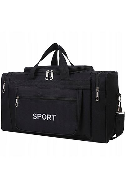 OEM Travel Bag, Foldable, Large Or Camping And Hiking, 30 L, 28x50x20 cm, Polyester, Black