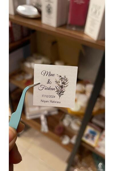 ButikSosyetik الوعد، الحنة، الخطوبة، ملصق الشوكولاتة 3,5x3,5 سم 88 قطعة -